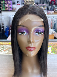 HD 5x5lace Lace Closure Straight Human Hair Wig 12inch