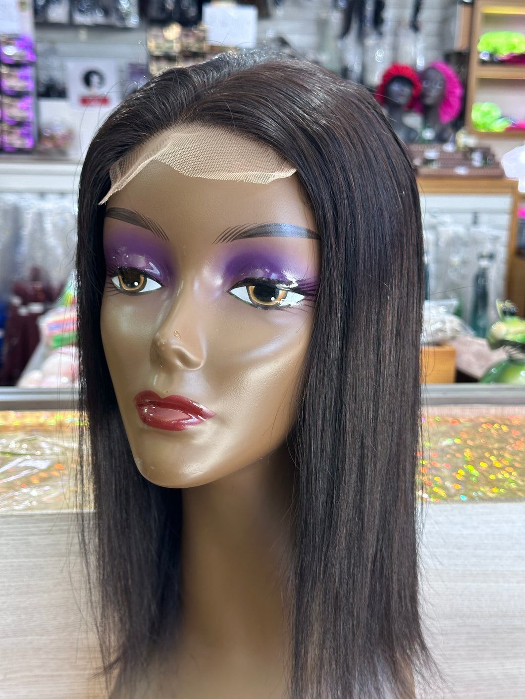 HD 5x5lace Lace Closure Straight Human Hair Wig 12inch