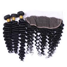 12A  Peruvian Hair Three Bundles with 14inch Frontal