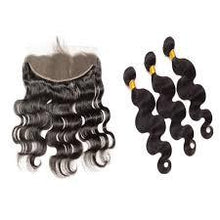 12A  Peruvian Hair Three Bundles with 14inch Frontal