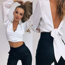 Crop Blouse Tie Back Sweetheart Neckline